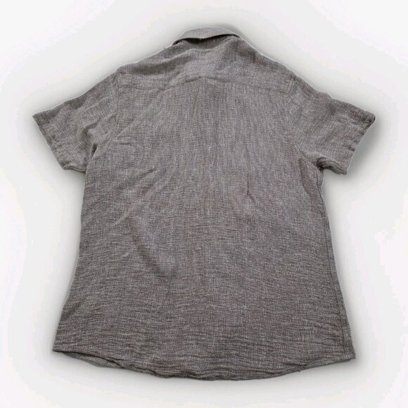 Tenth + Ocean Linen Blend Shirt Mens M Heathered Beige SS Lightweight Breathable - Picture 2 of 12